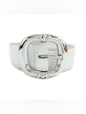 chrome hearts gunslinger belt 925 silver and genuine white leather 90cm